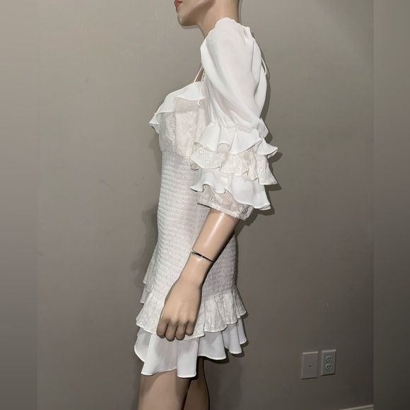 For Love & Lemons Bora Bora Ruffle Mini Dress L - Picture 6 of 11